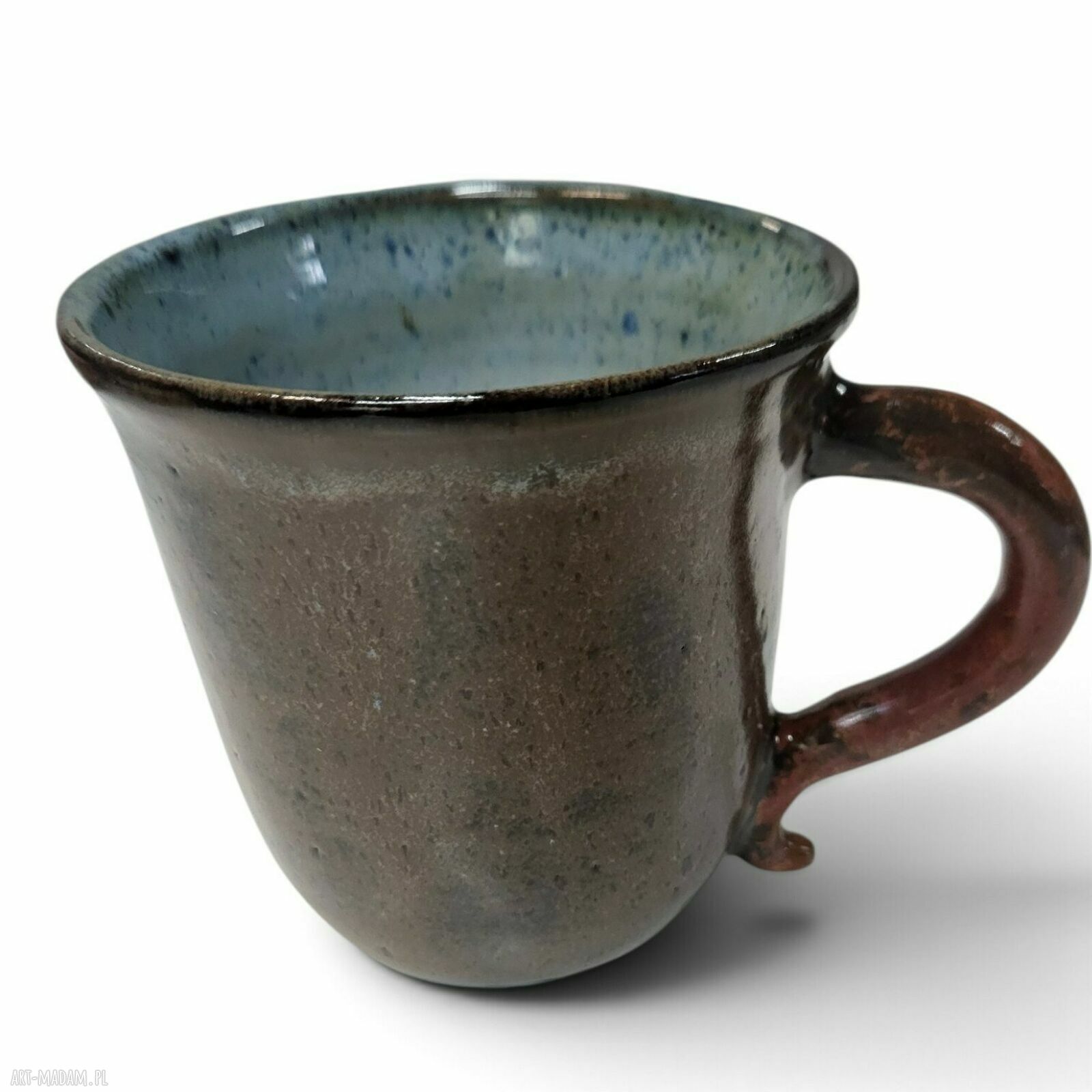 Duży ceramiczny kubek do herbaty i kawy - ręcznie robiony