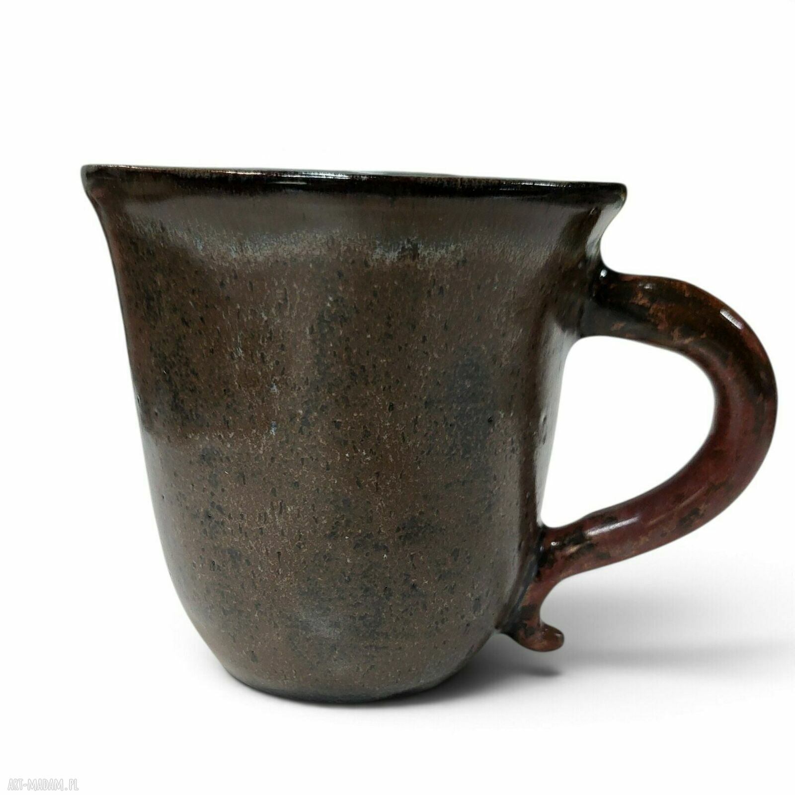 Duży ceramiczny kubek do herbaty i kawy - ręcznie robiony