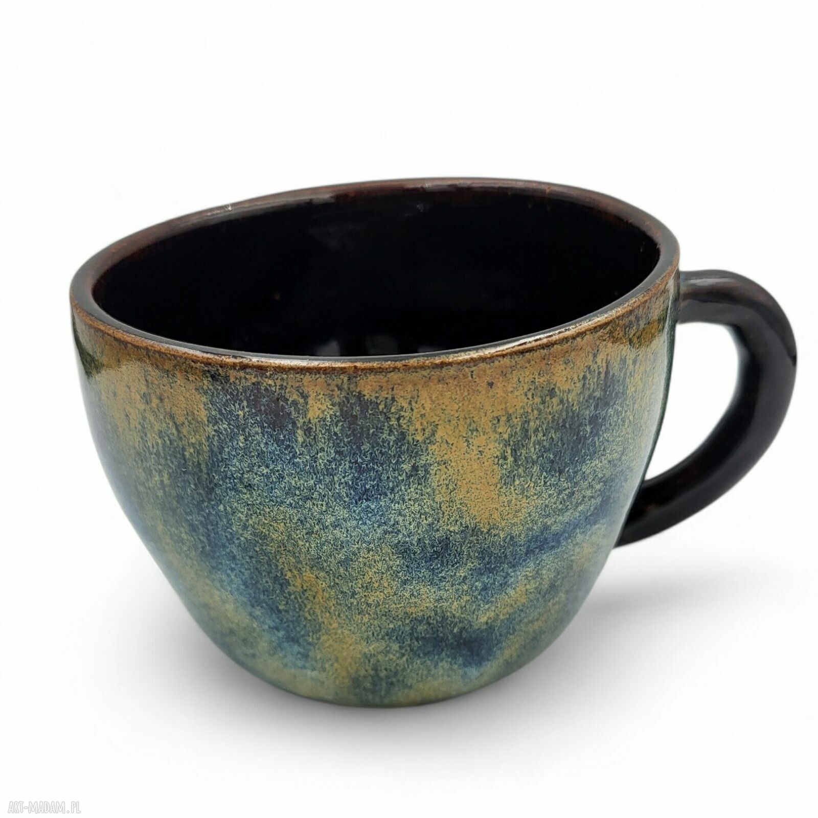 Duży ceramiczny kubek na herbatę handmade - blisko 500 ml
