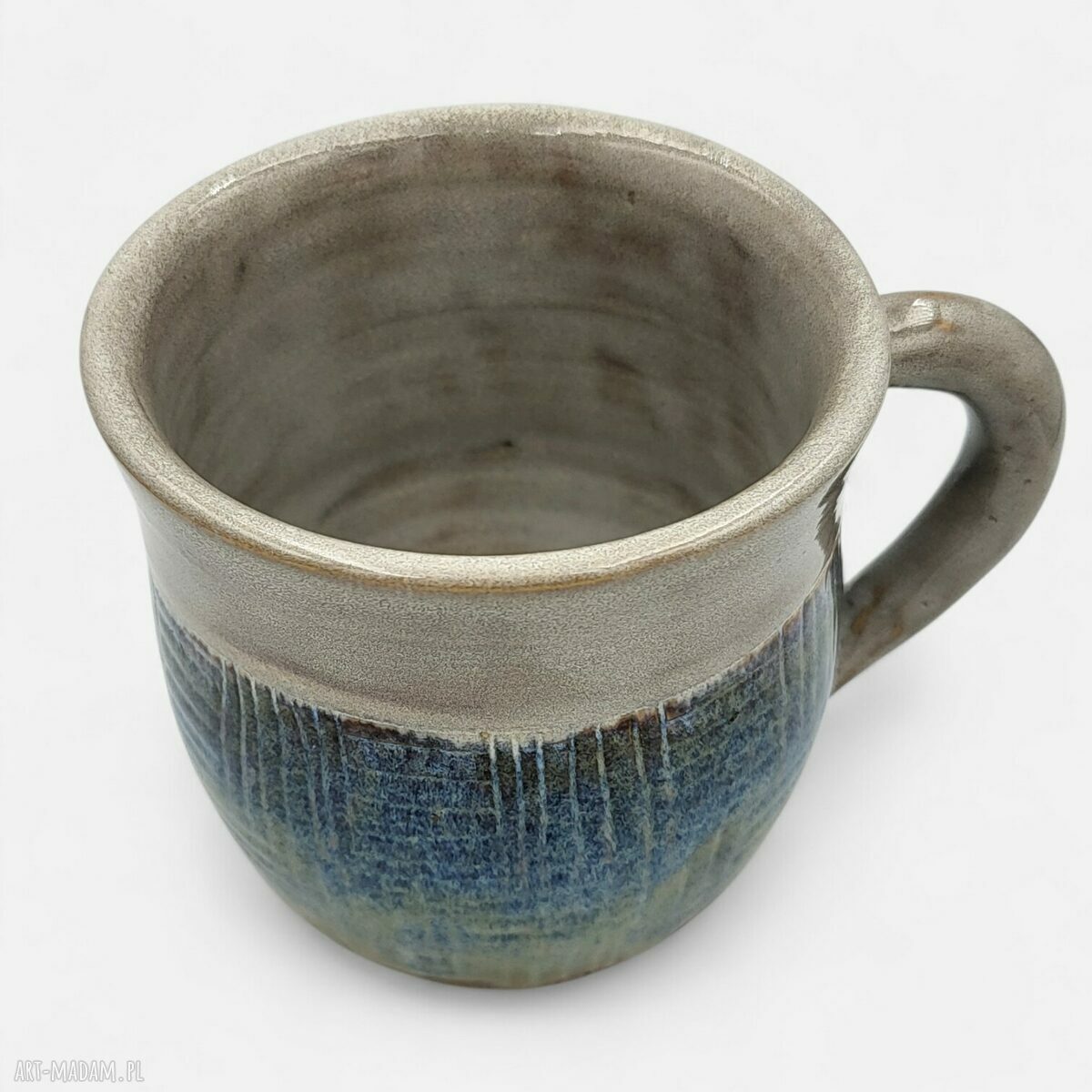 Duży ceramiczny kubek 450 ml na kawę i herbatę (ręcznie dekorowany)