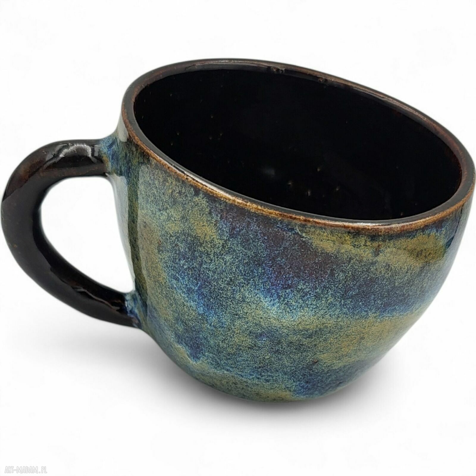 Duży ceramiczny kubek na herbatę handmade - blisko 500 ml
