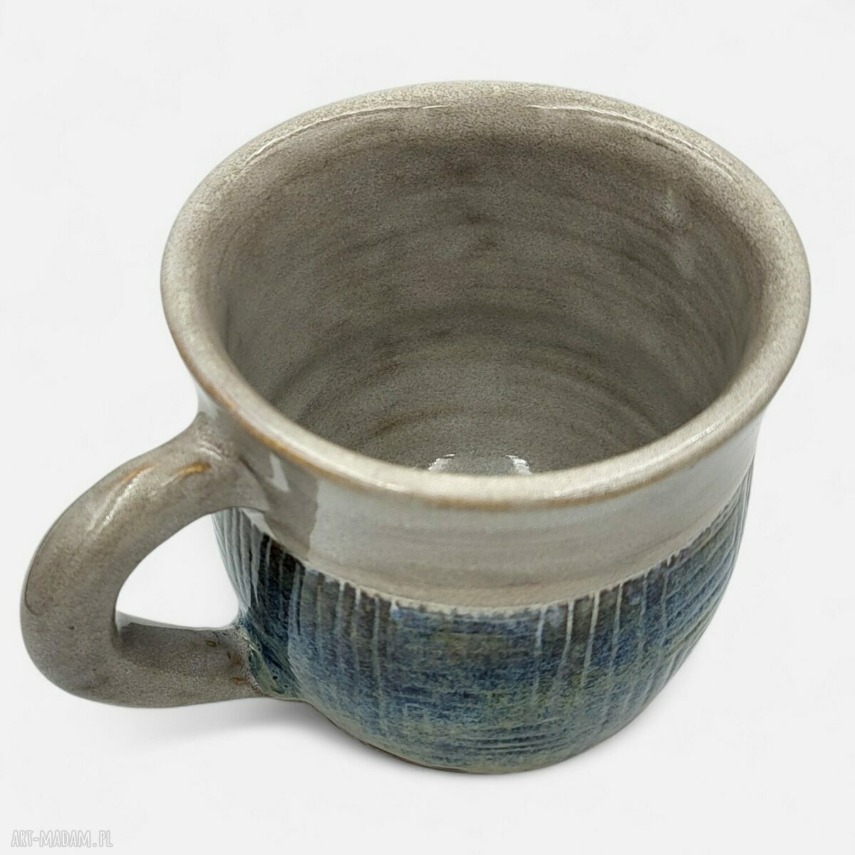Duży ceramiczny kubek 450 ml na kawę i herbatę (ręcznie dekorowany)