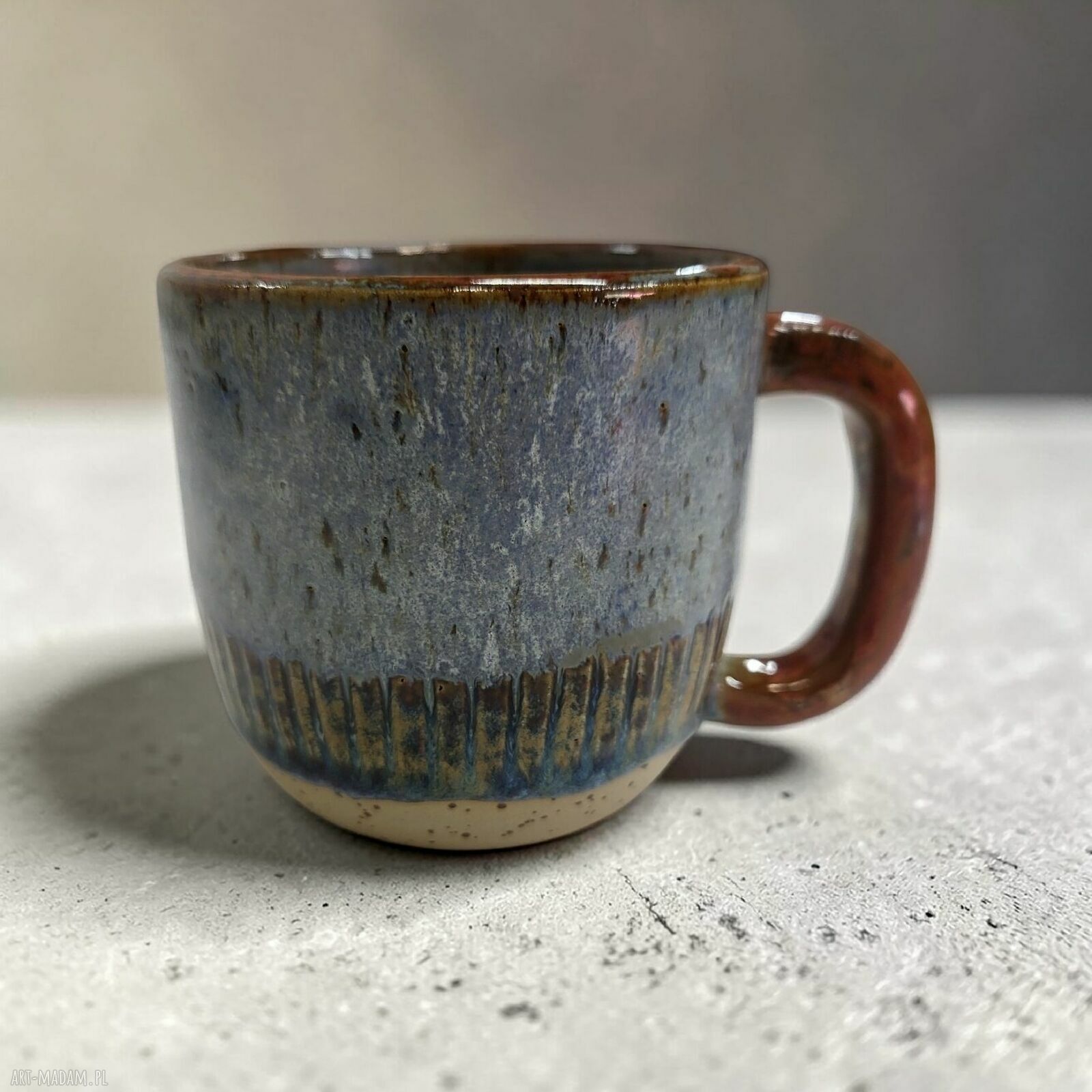 Duży ceramiczny kubek 400 ml - ręcznie toczony i szkliwiony na kawę i herbatę