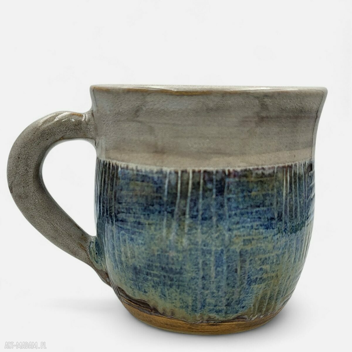 Duży ceramiczny kubek 450 ml na kawę i herbatę (ręcznie dekorowany)