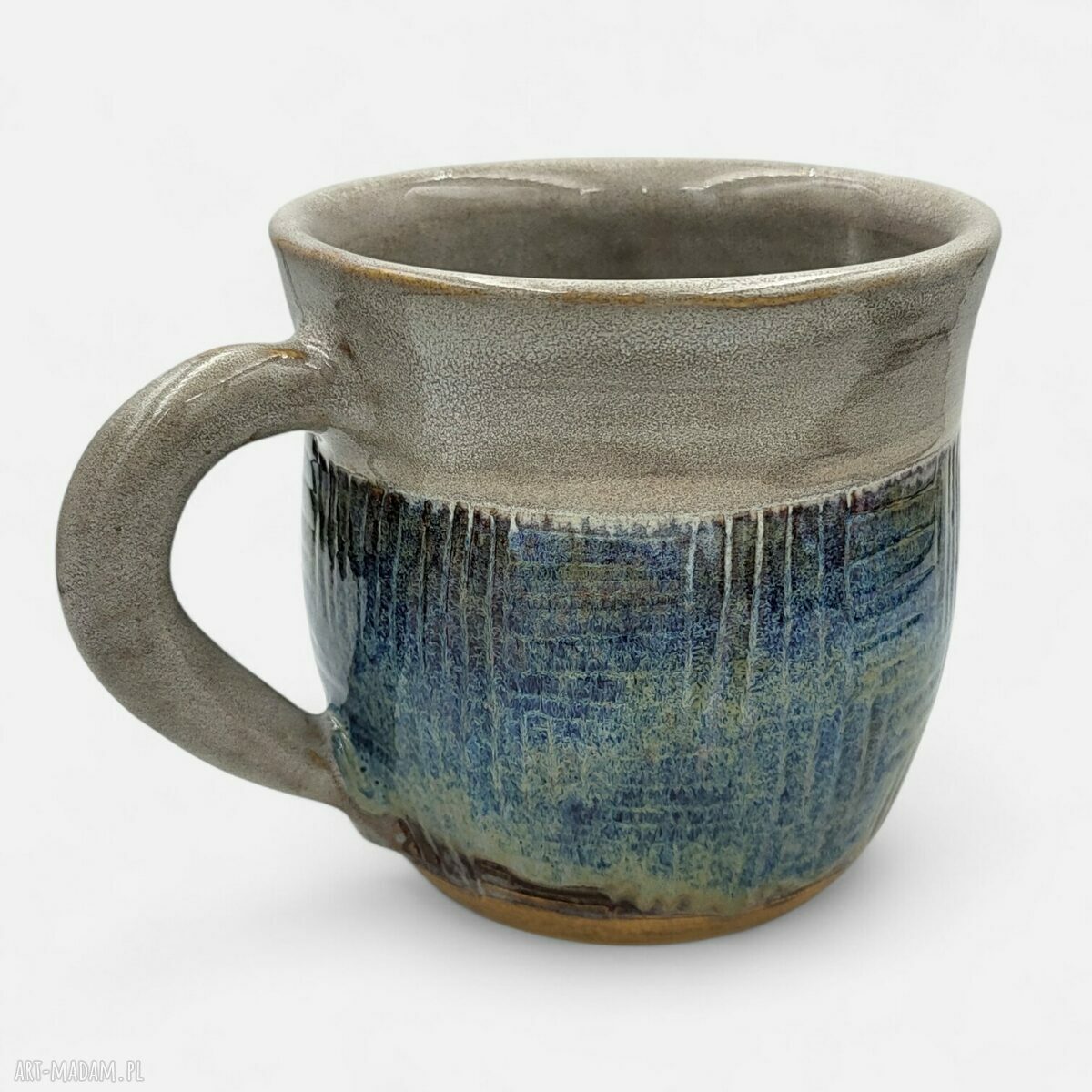 Duży ceramiczny kubek 450 ml na kawę i herbatę (ręcznie dekorowany)