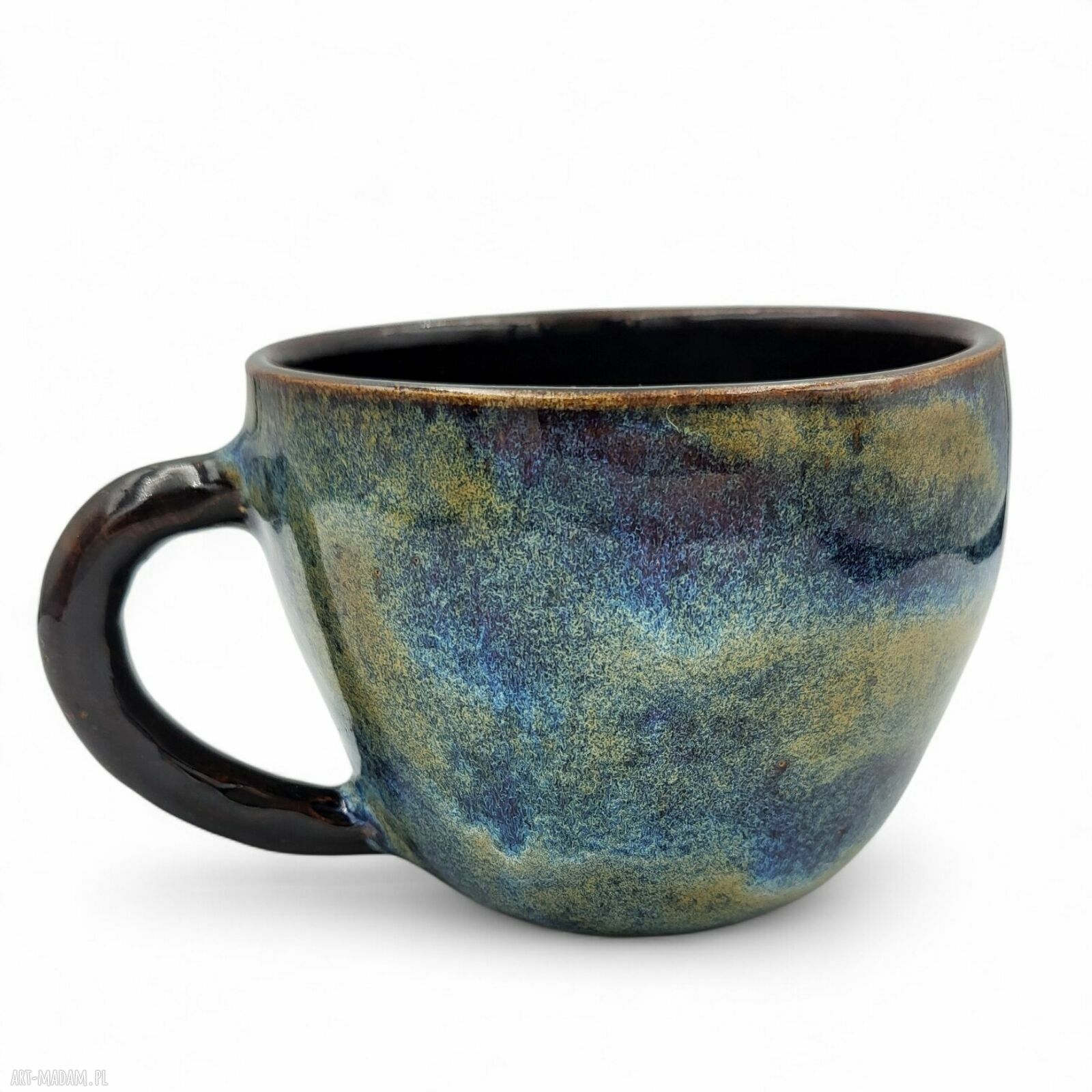 Duży ceramiczny kubek na herbatę handmade - blisko 500 ml