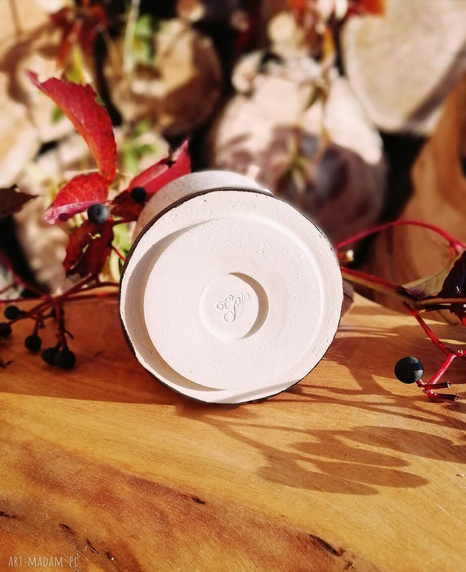 Duży ceramiczny kubek kamionkowy 300 ml - ręcznie robiona czarka GAIA