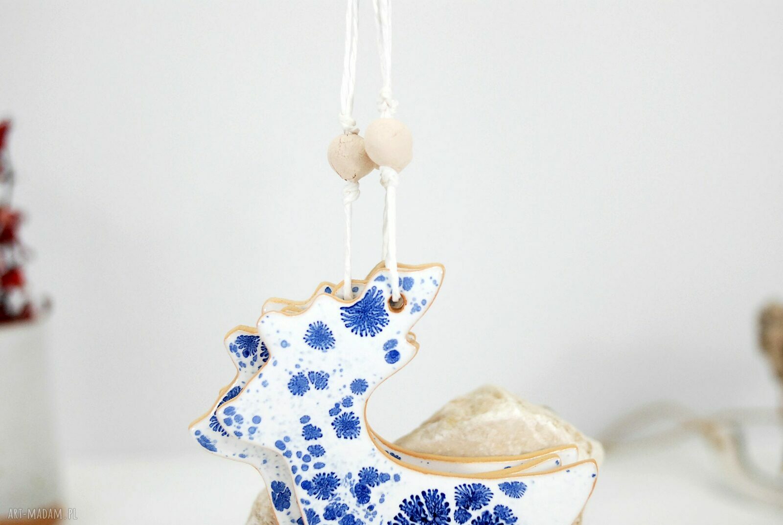 Duży ceramiczny renifer świąteczny - modern