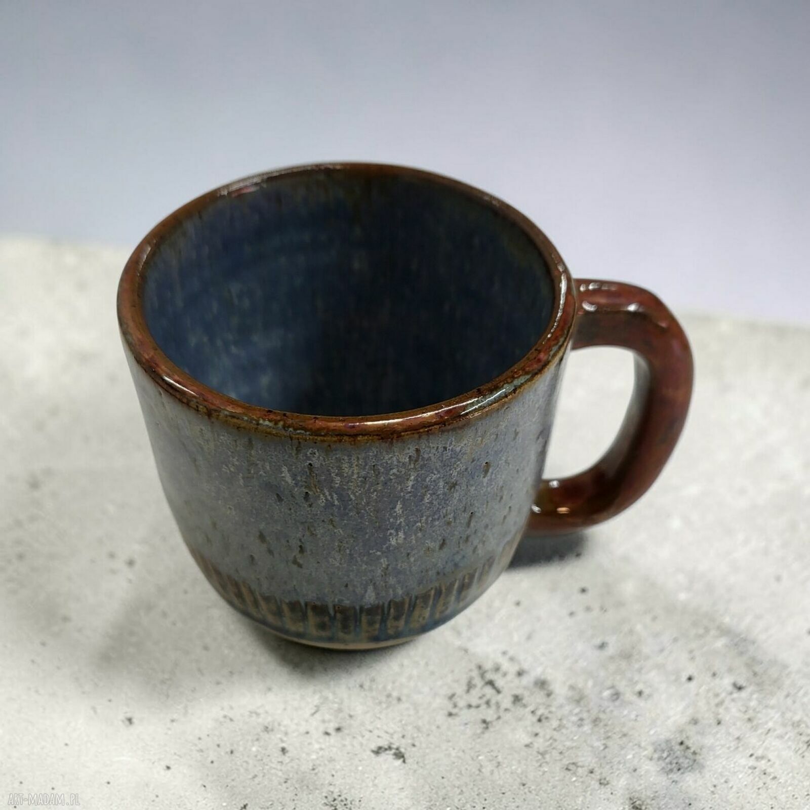 Duży ceramiczny kubek 400 ml - ręcznie toczony i szkliwiony na kawę i herbatę