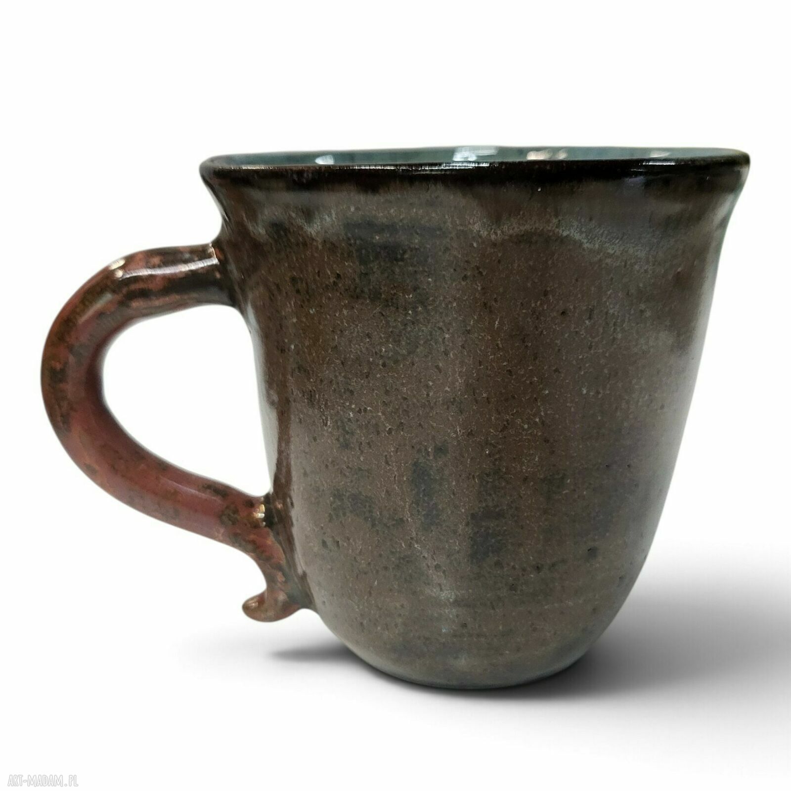 Duży ceramiczny kubek do herbaty i kawy - ręcznie robiony