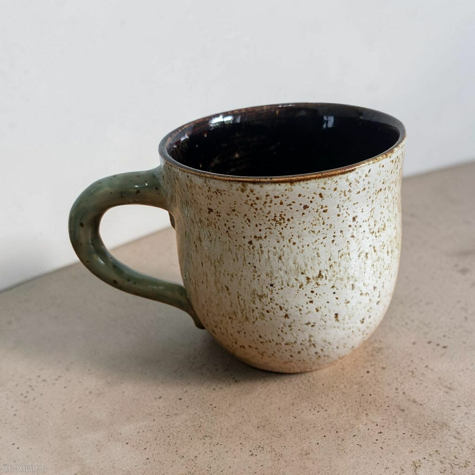 Duży ceramiczny kubek na prezent - Art by Leika