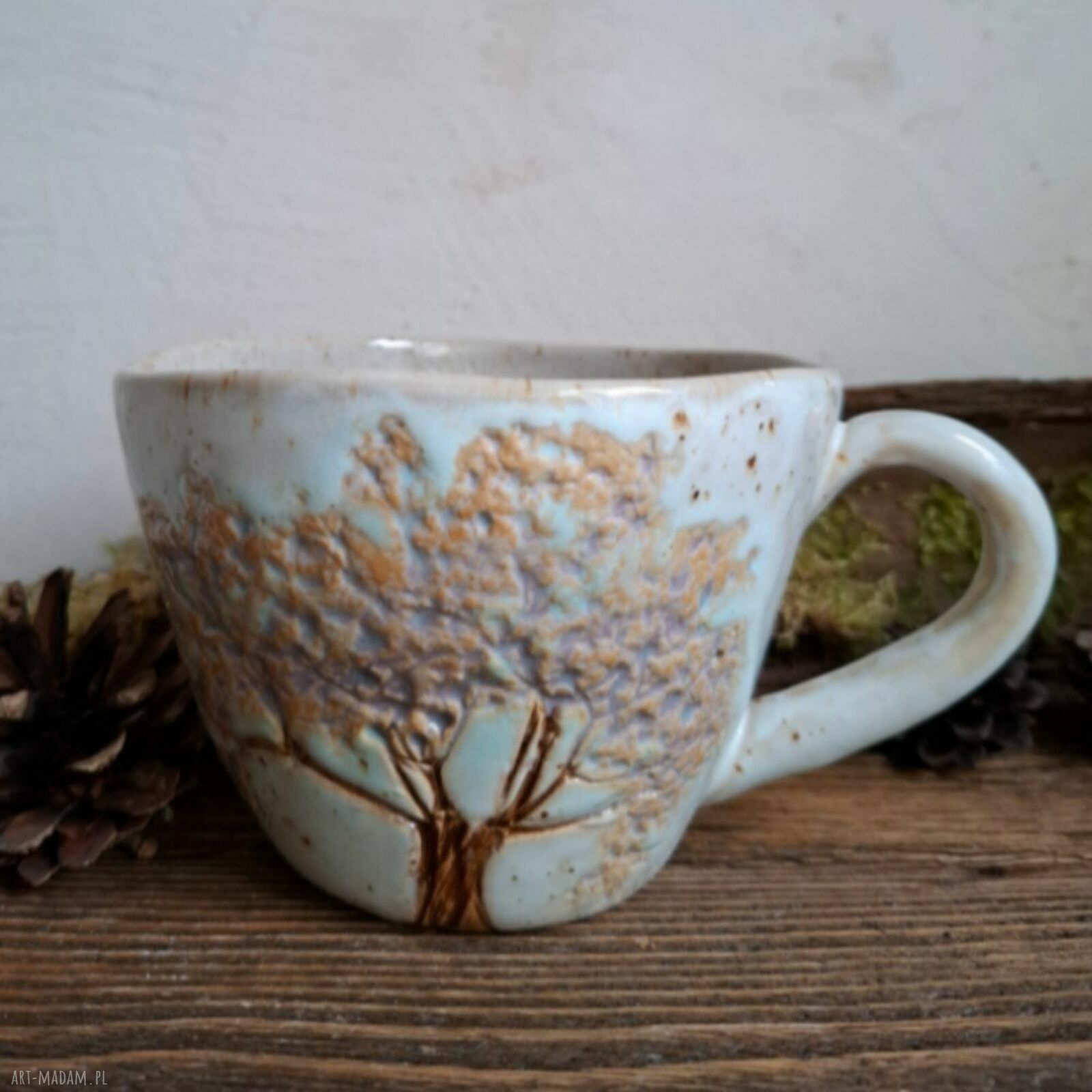 Duży kubek ceramiczny - Drzewo