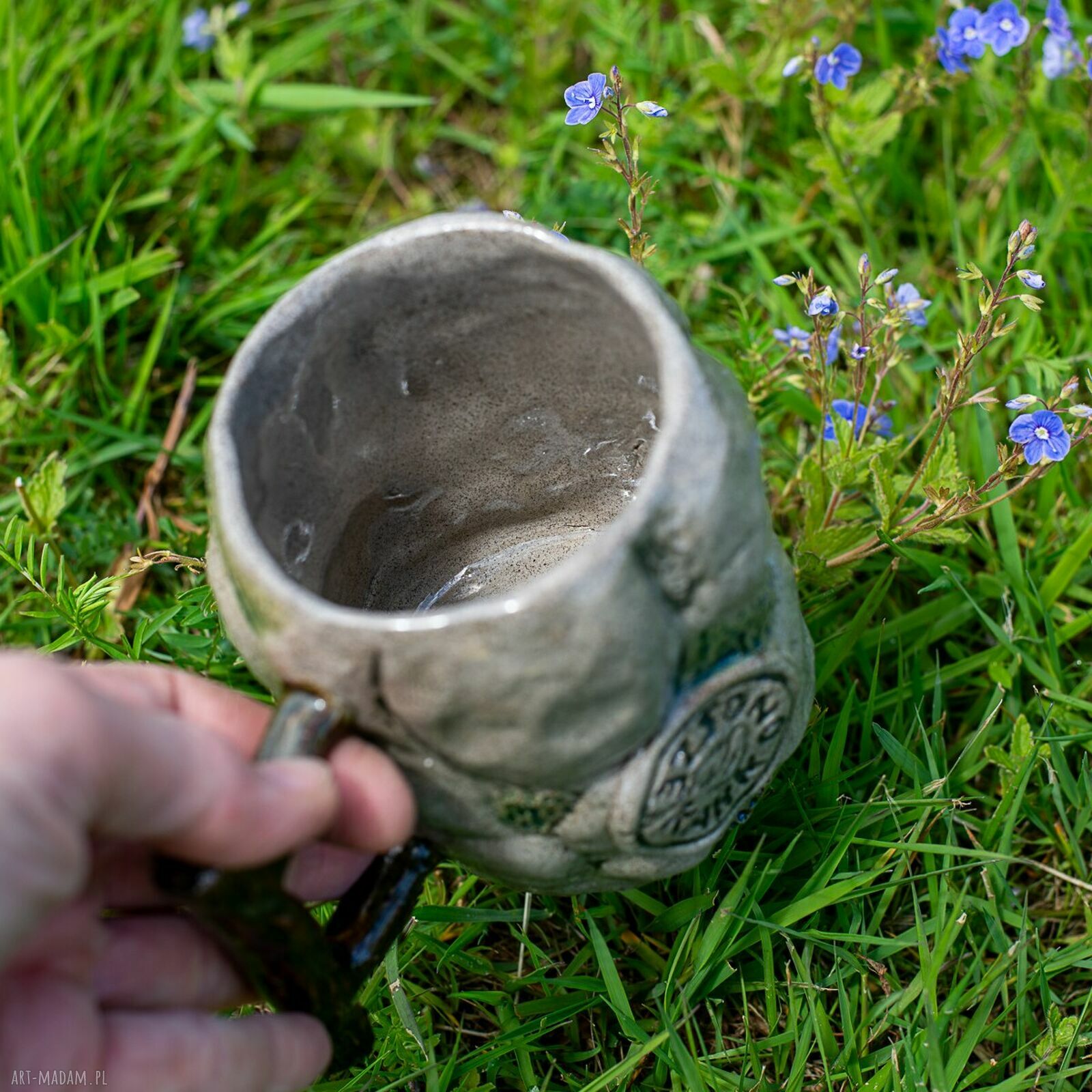 Duży kubek ceramiczny Skałka z napisem Karkonosze - ok 450 ml dla wspinacza