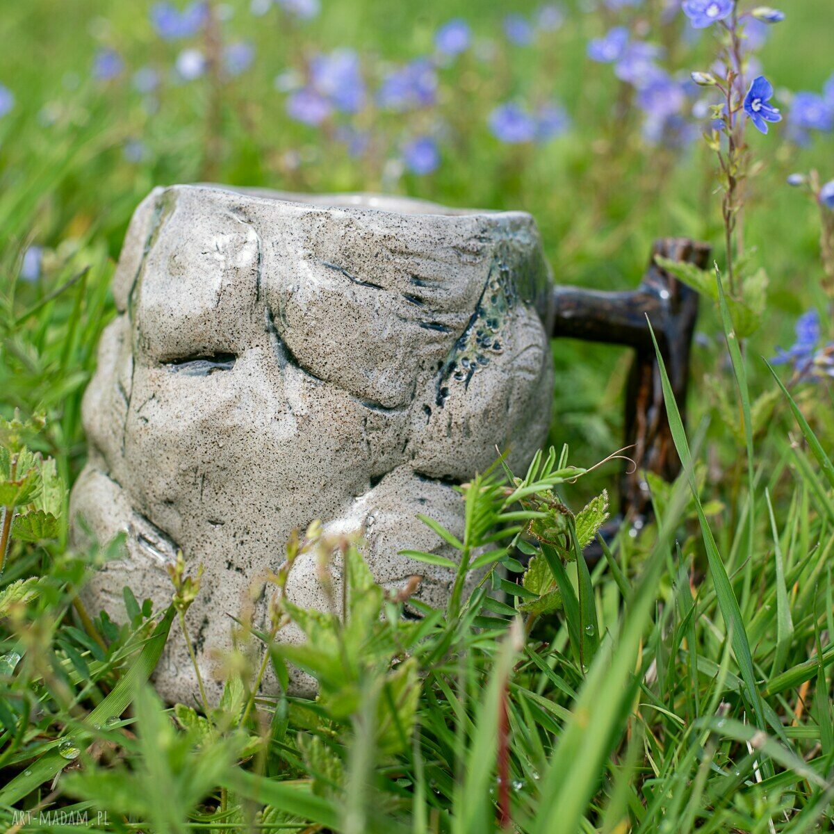 Duży kubek ceramiczny Skałka z napisem Karkonosze - ok 450 ml dla wspinacza