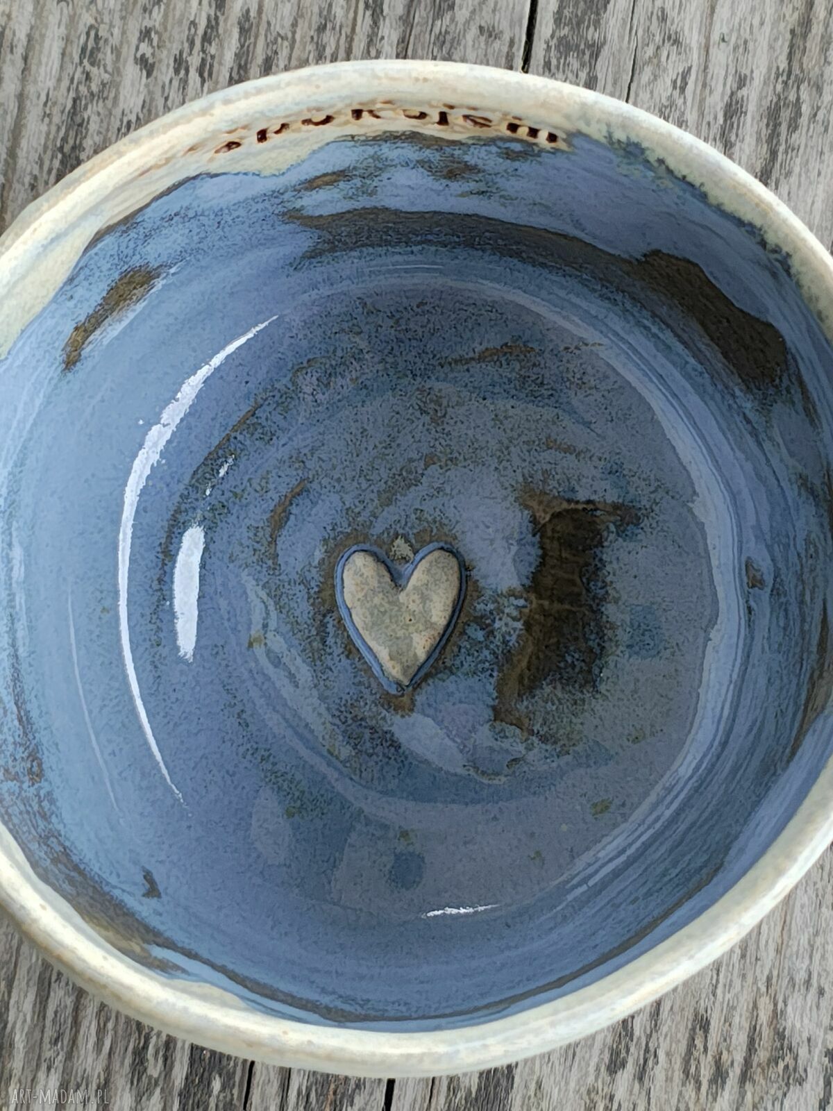 Duży kubek ceramiczny na herbatę 400 ml z ptaszkiem
