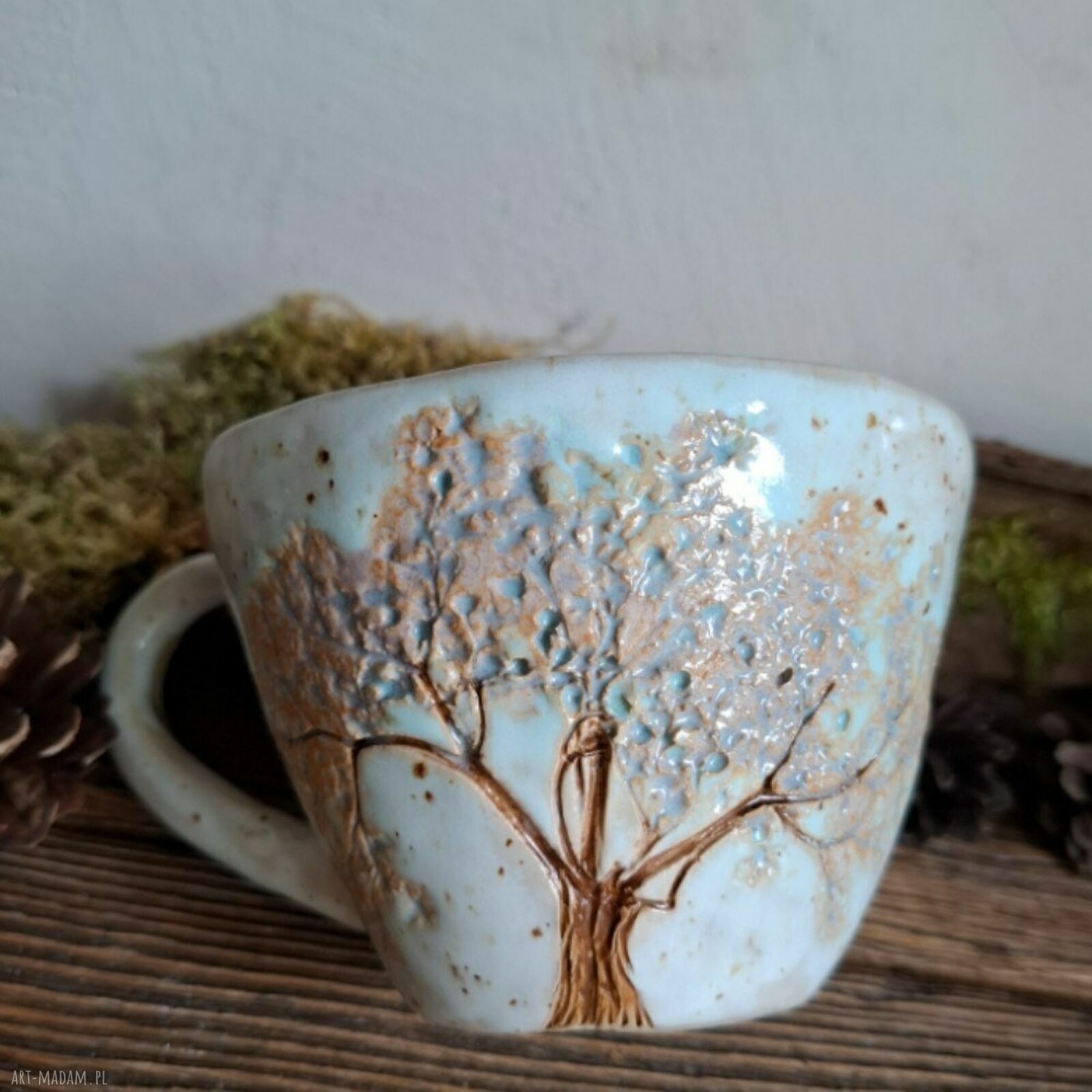 Duży kubek ceramiczny - Drzewo