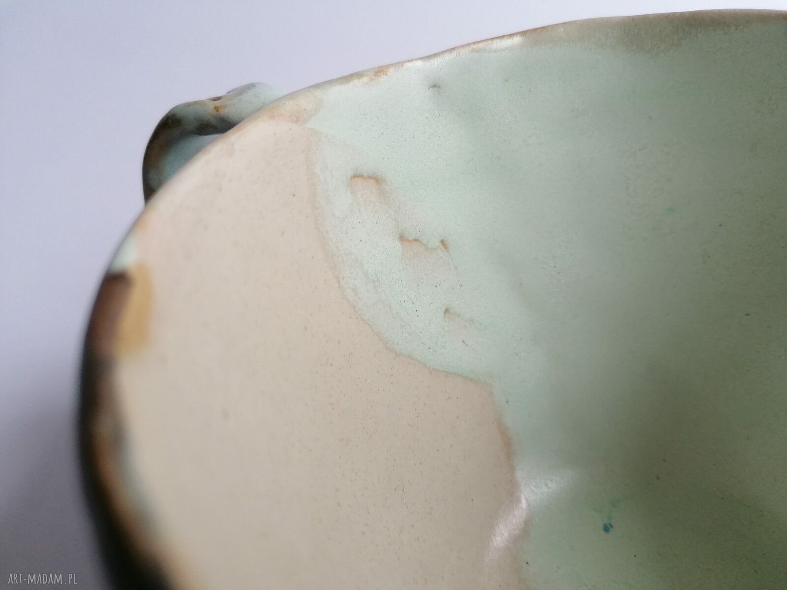 Duży kubek ceramiczny „Jak bukiet kwiatów” - rękodzieło z gliny szamotowej