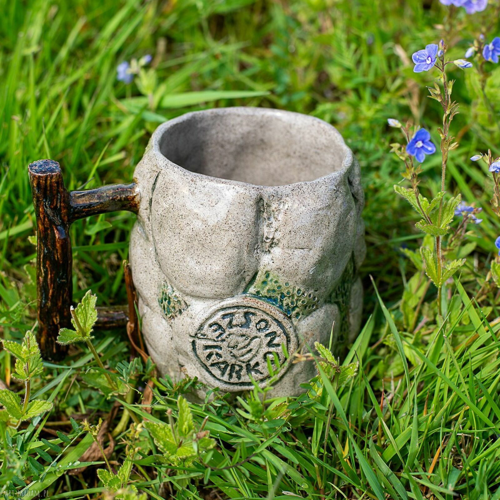 Duży kubek ceramiczny Skałka z napisem Karkonosze - ok 450 ml dla wspinacza