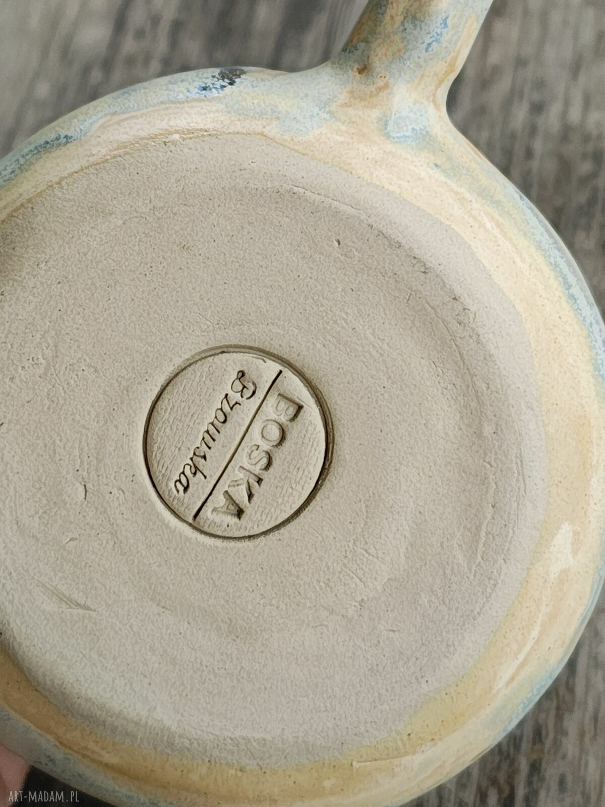 Duży kubek ceramiczny na herbatę 400 ml z ptaszkiem