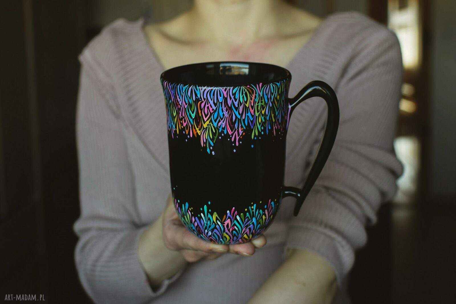 Kubek Duży Ceramiczny Multikolor 500ml
