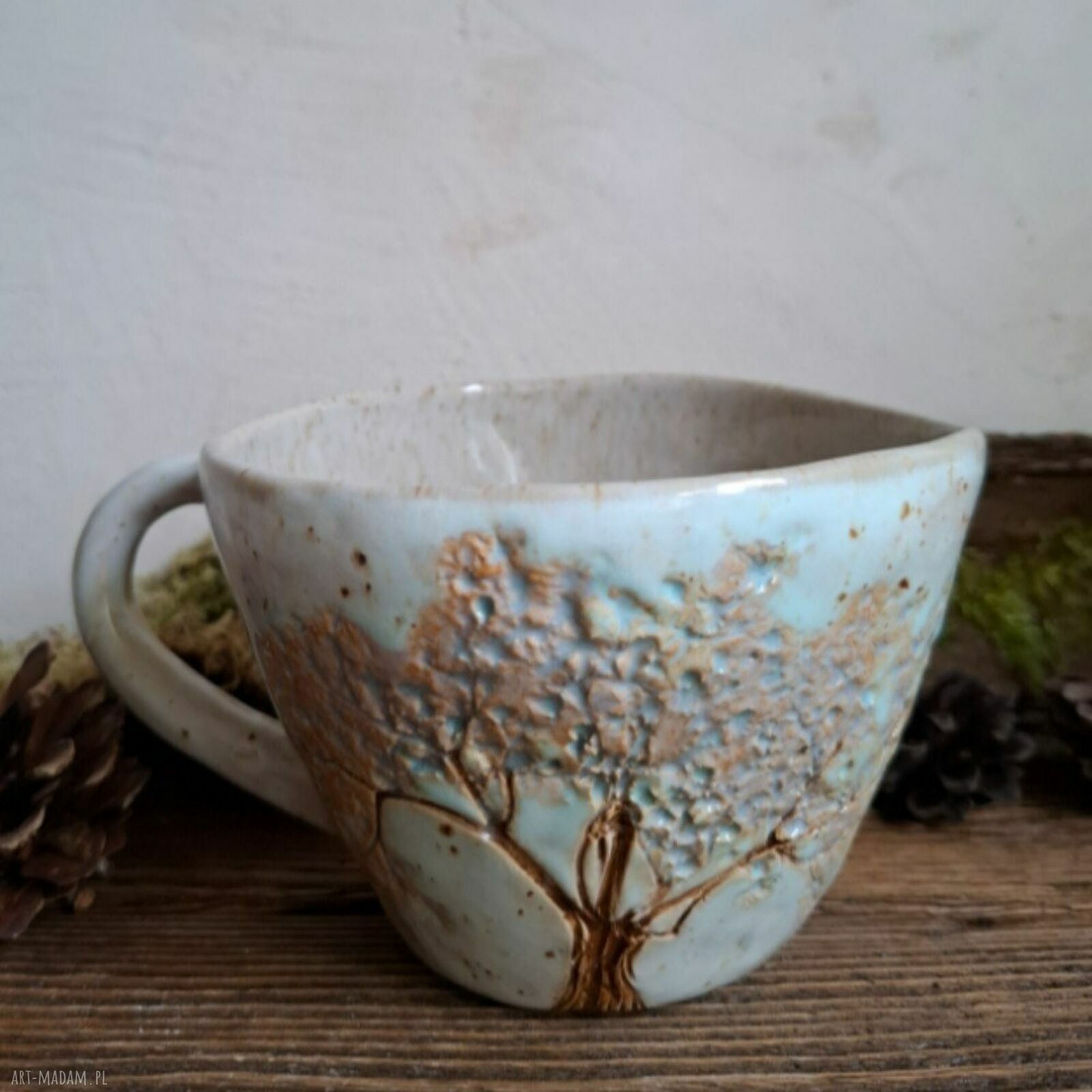 Duży kubek ceramiczny - Drzewo