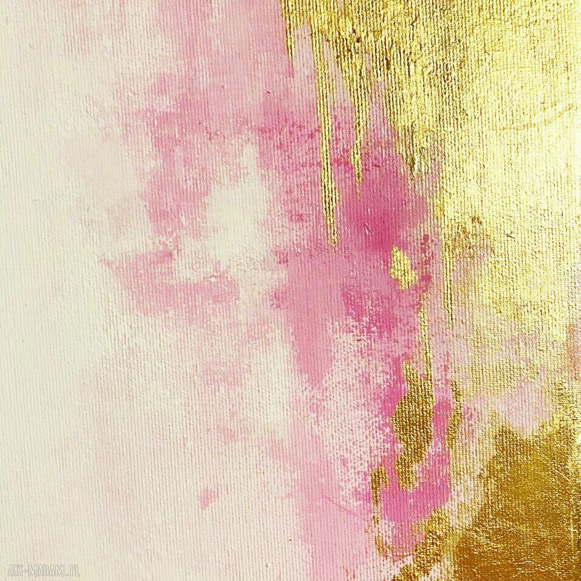 Duży nowoczesny obraz abstrakcyjny ze złotem Golden Waterfall 130x190 cm