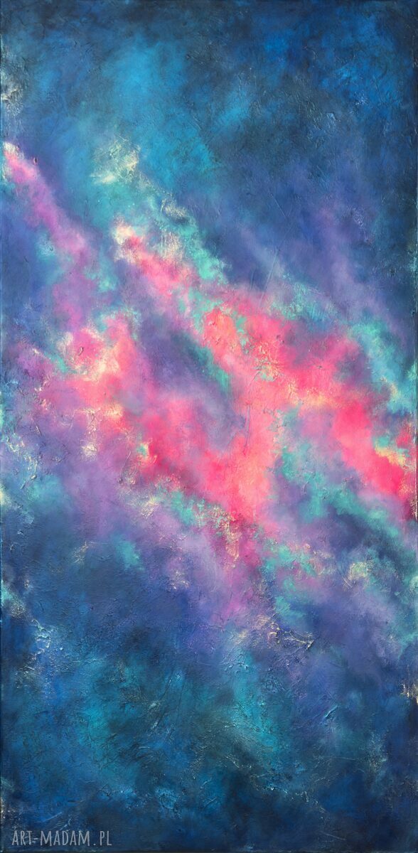 Granatowy obraz kosmos - mgławica Nebula I 50x100 cm (3D)