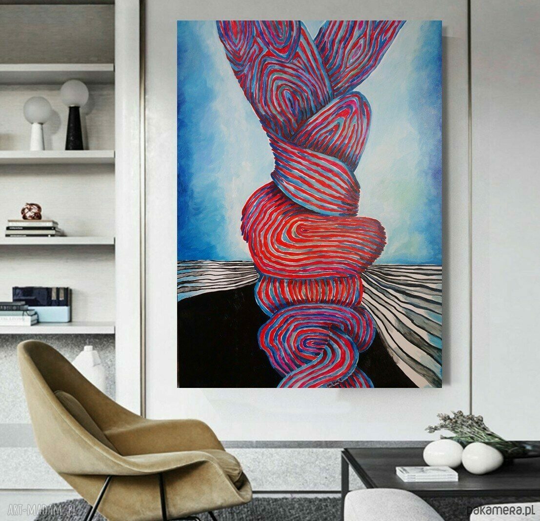 Duży obraz olejny na płótnie Horyzont 100x70 cm