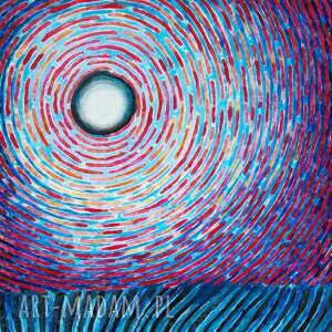 duży obraz na płótnie pulsująca kula abstrakcja carmenlotsu