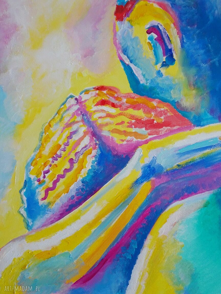 Duży obraz olejny „Kochankowie” 100x70 cm na płótnie
