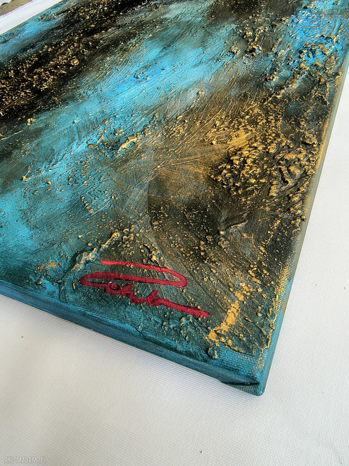 Duży obraz strukturalny 80x160 cm do salonu - unikat i gotowy do zawieszenia