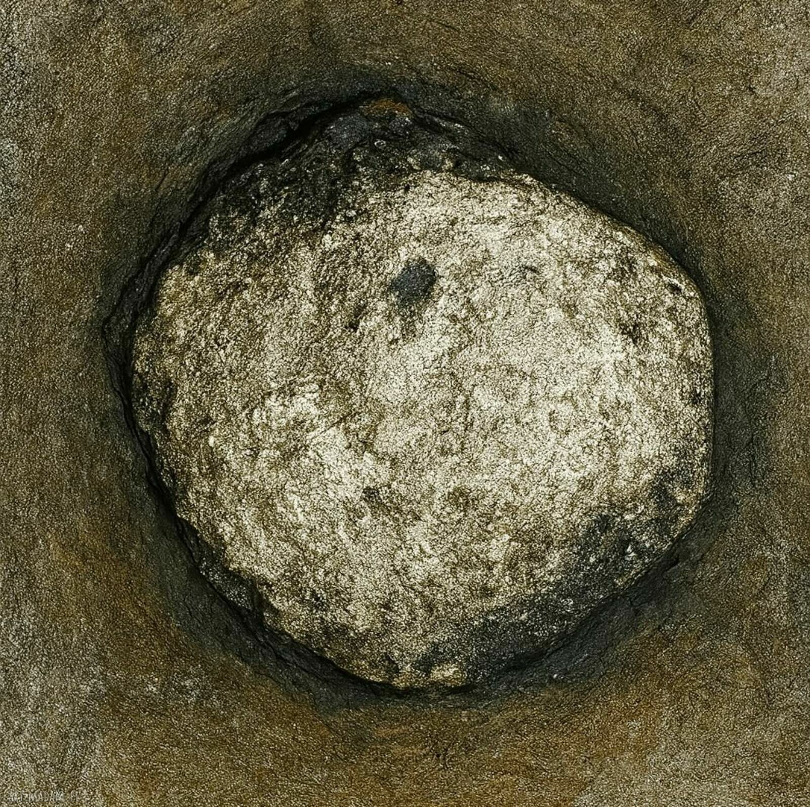 Duży obraz strukturalny 100x150 cm - metaliczna rzeźba brudne srebro do salonu