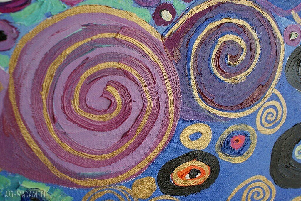 Duży obraz ręcznie malowany olejny Gustav Klimt Dziewica (reprodukcja)