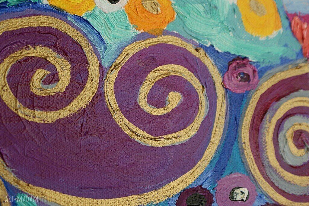 Duży obraz ręcznie malowany olejny Gustav Klimt Dziewica (reprodukcja)