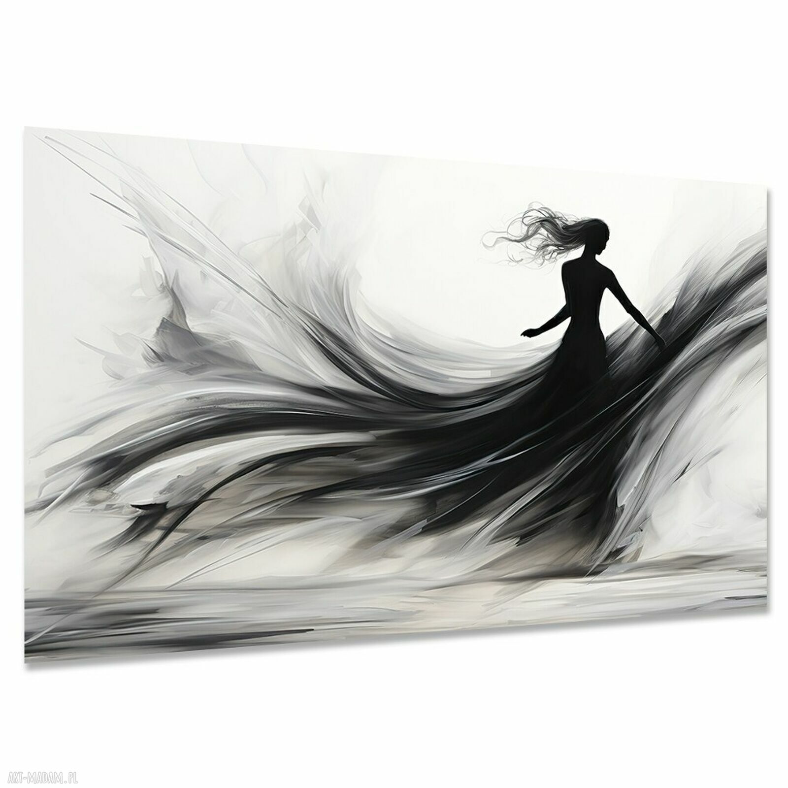 Duży obraz z sylwetką kobiety 23 - minimalistyczny canvas 120x80 .