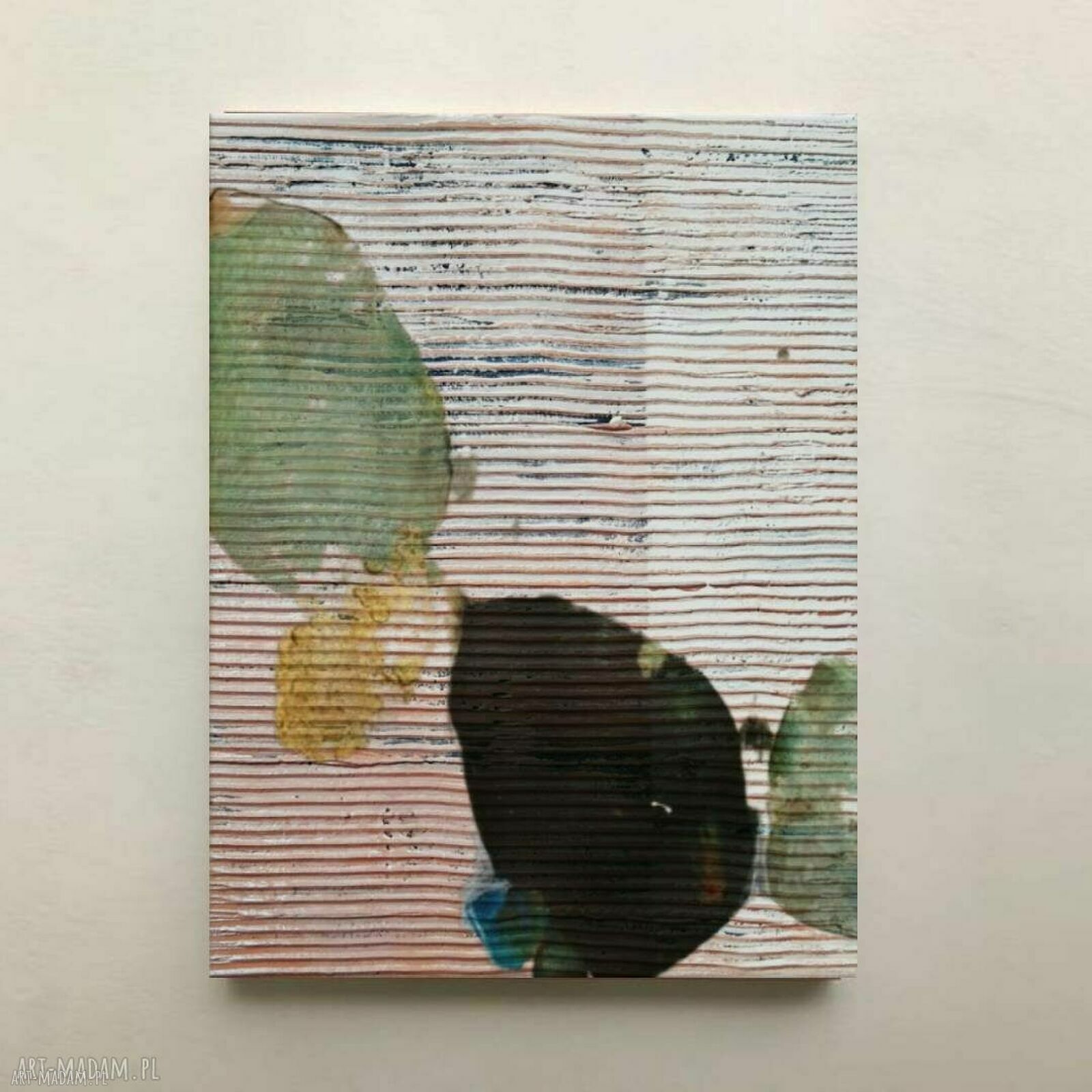 Duży obraz warstwowy 80x120 cm - nowoczesna delikatna abstrakcja