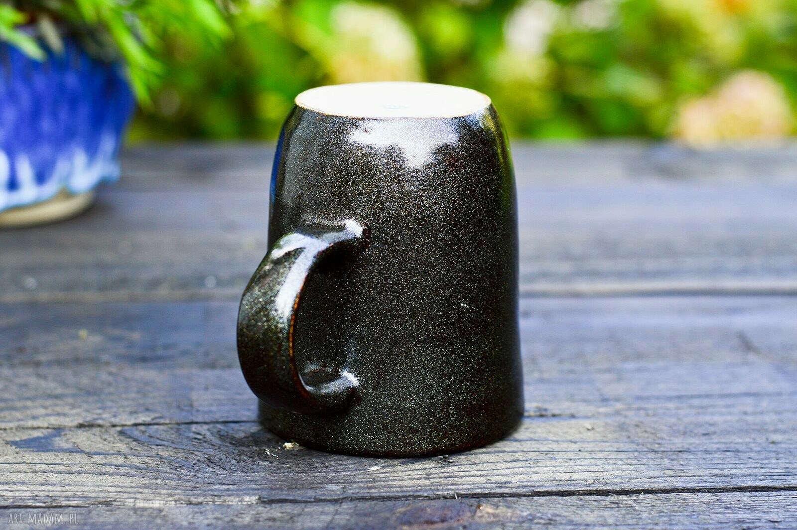 Duży kubek ceramiczny „Gwiezdny pył” 350 ml (brązowo-szary)