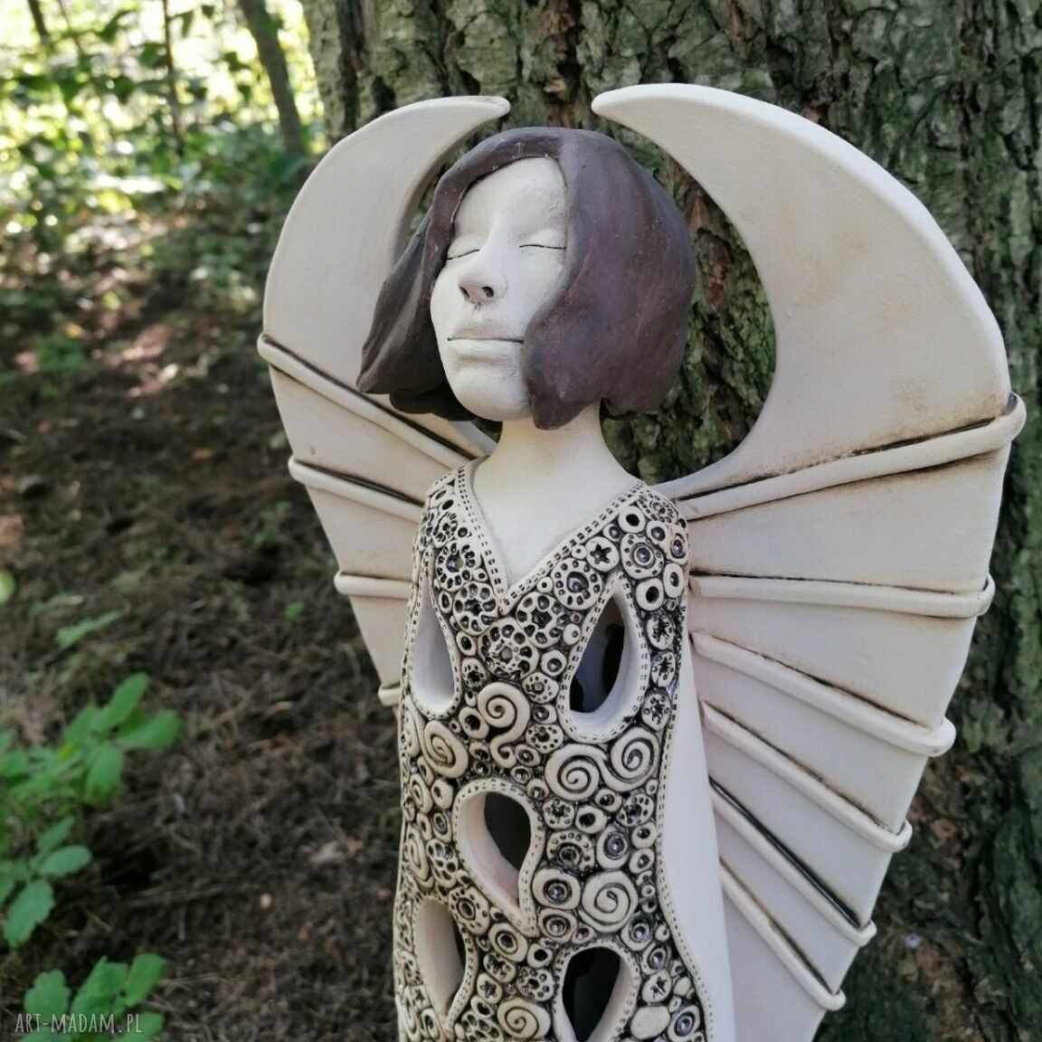 Duży anioł ceramiczny lampion Zlarin