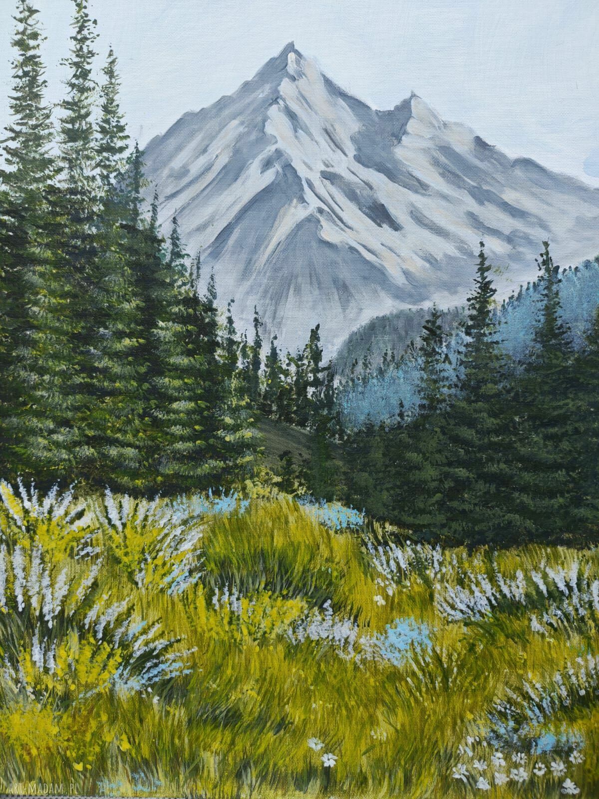 Duży pejzaż górski „Majestat Tatr” - obraz akrylowy 50x40 cm