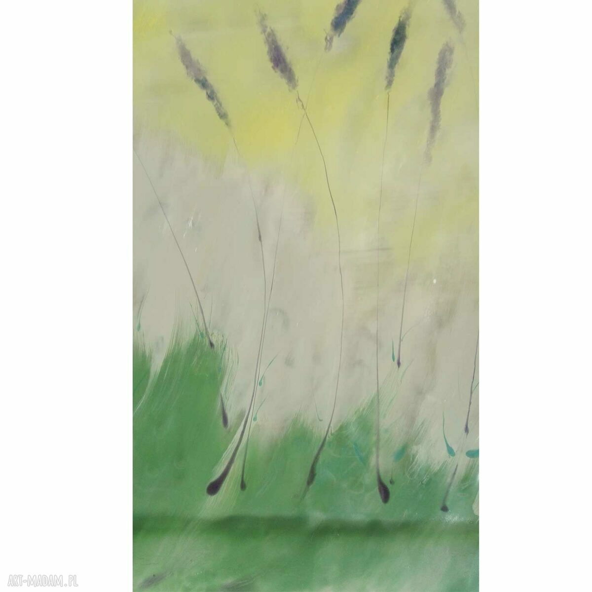 Duży talerz na ciasto Lawenda 40 x 40 cm - ręcznie wykonany w technice fusingu