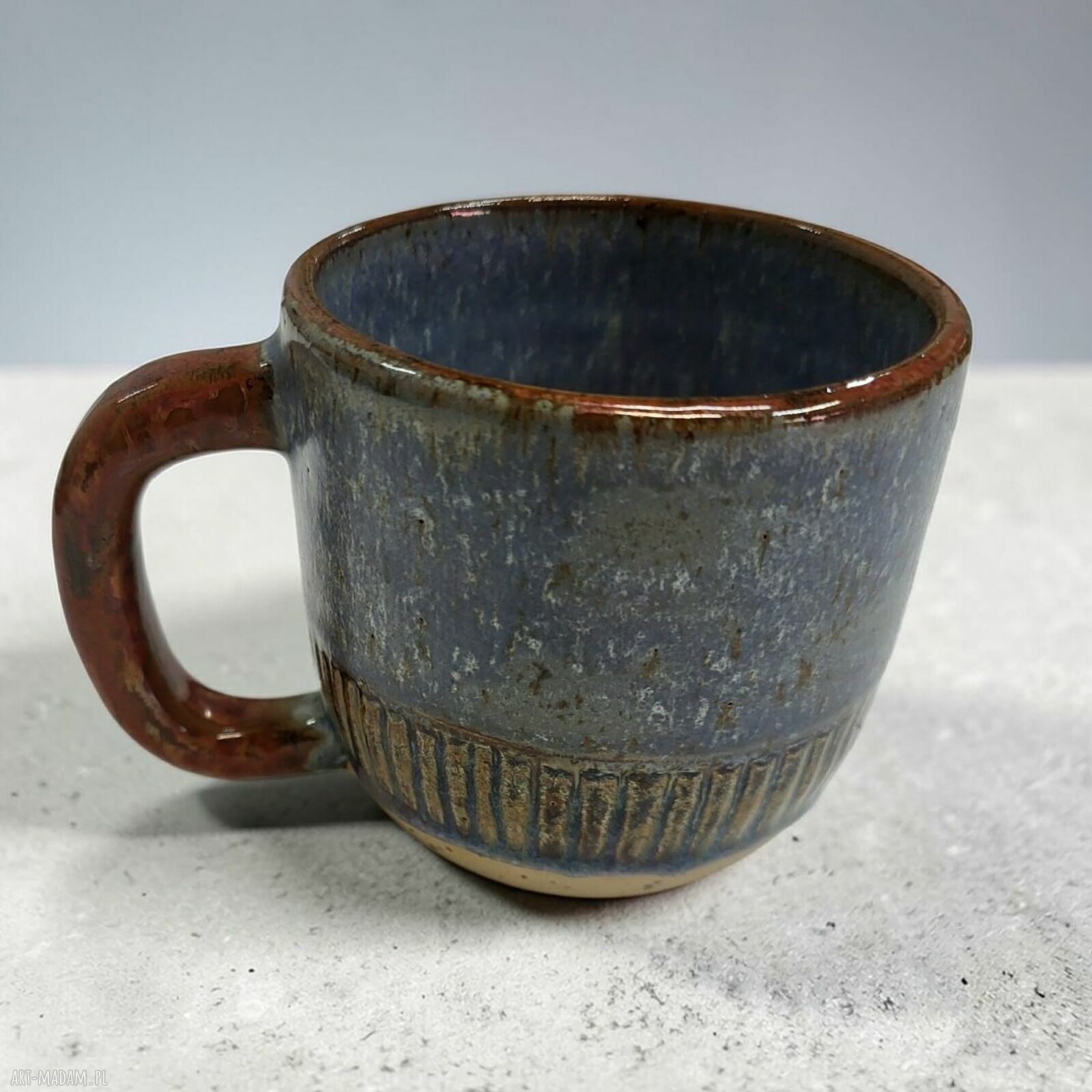 Duży ceramiczny kubek 400 ml - ręcznie toczony i szkliwiony na kawę i herbatę