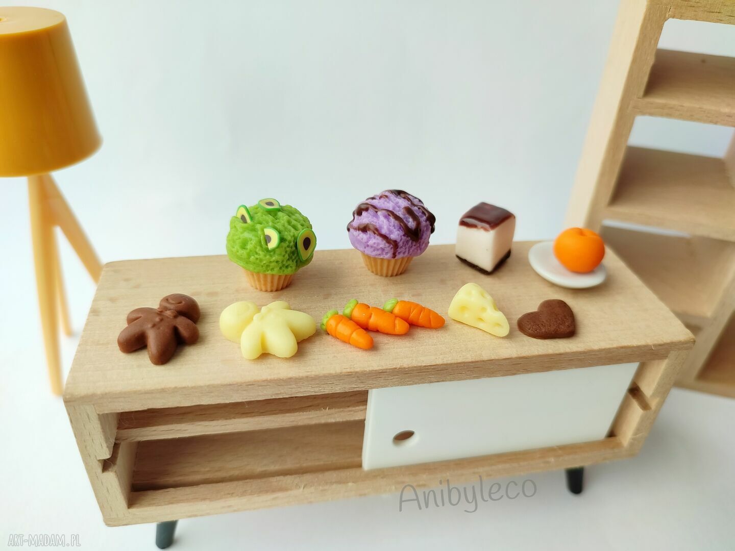 Duży zestaw smakołyków dla lalek - handmade jedzenie do domku
