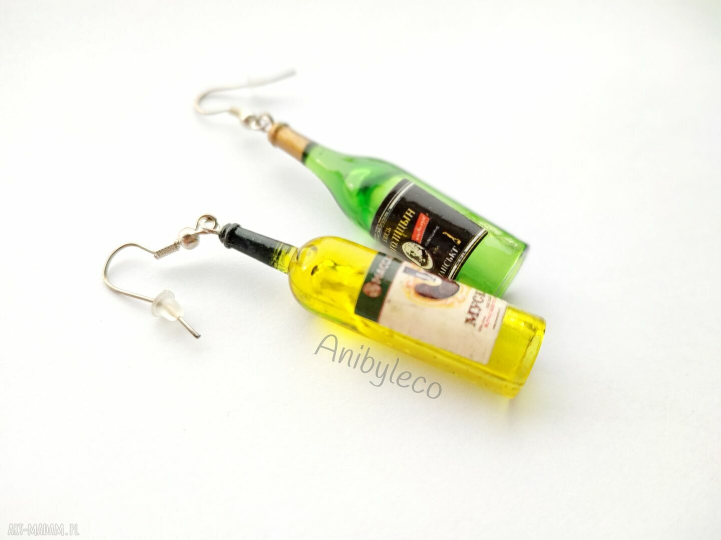 Kolczyki Dwa Wina - handmade wino w Twoich uszach