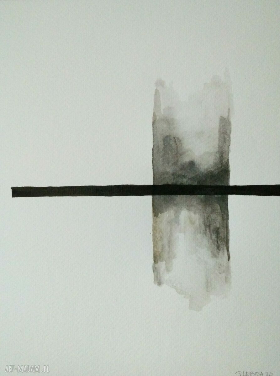 Dwie abstrakcje - akwarela i tusz, każda 18/24 cm