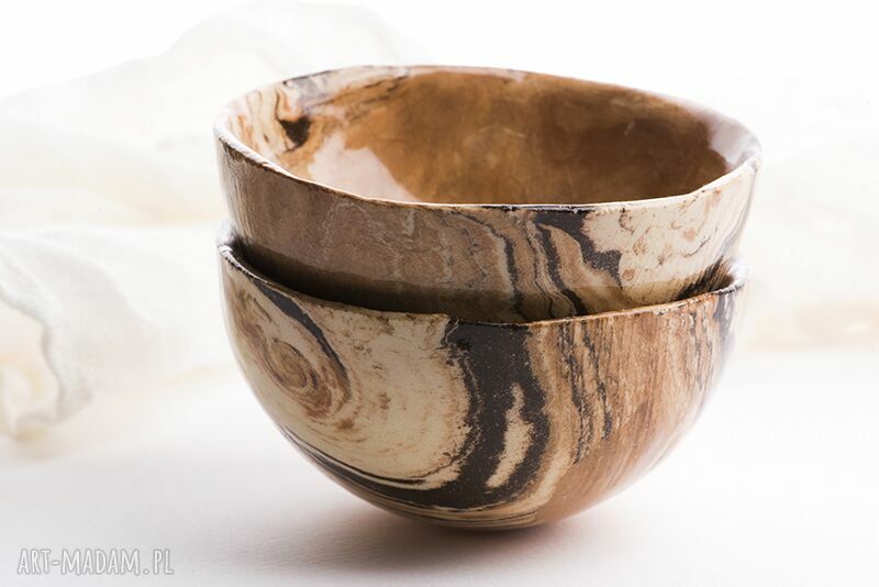 Dwie miseczki ceramiczne - zestaw handmade dla dwojga