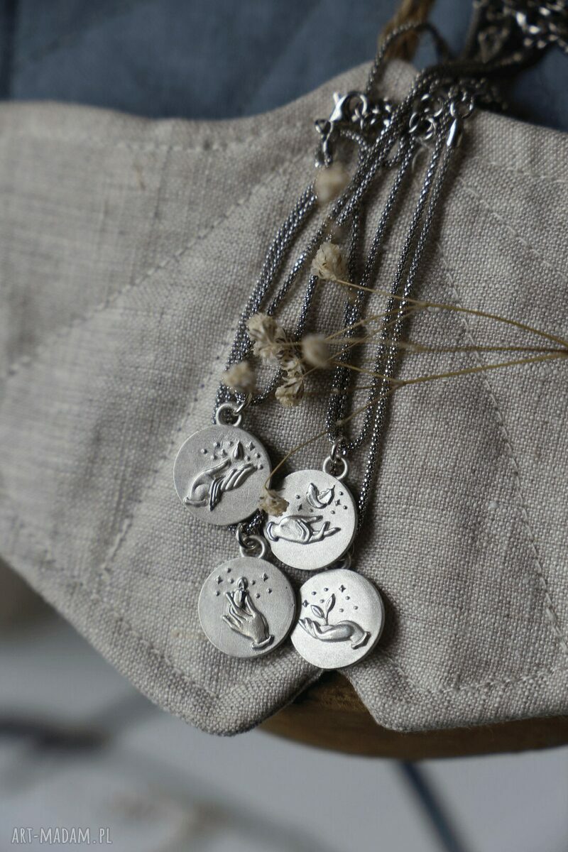 Dwustronny amulet Żywiołu Ziemi - srebro 925 dla kobiet