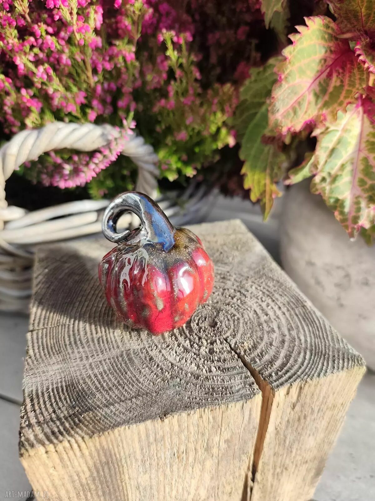 Ceramiczna dynia handmade - jesienna ozdoba do domu