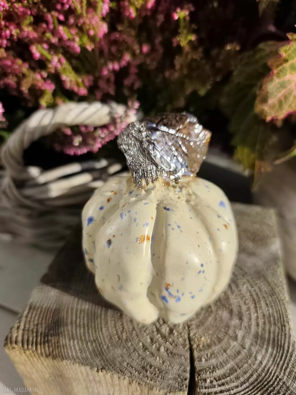 Ceramiczna dynia handmade - jesienna ozdoba