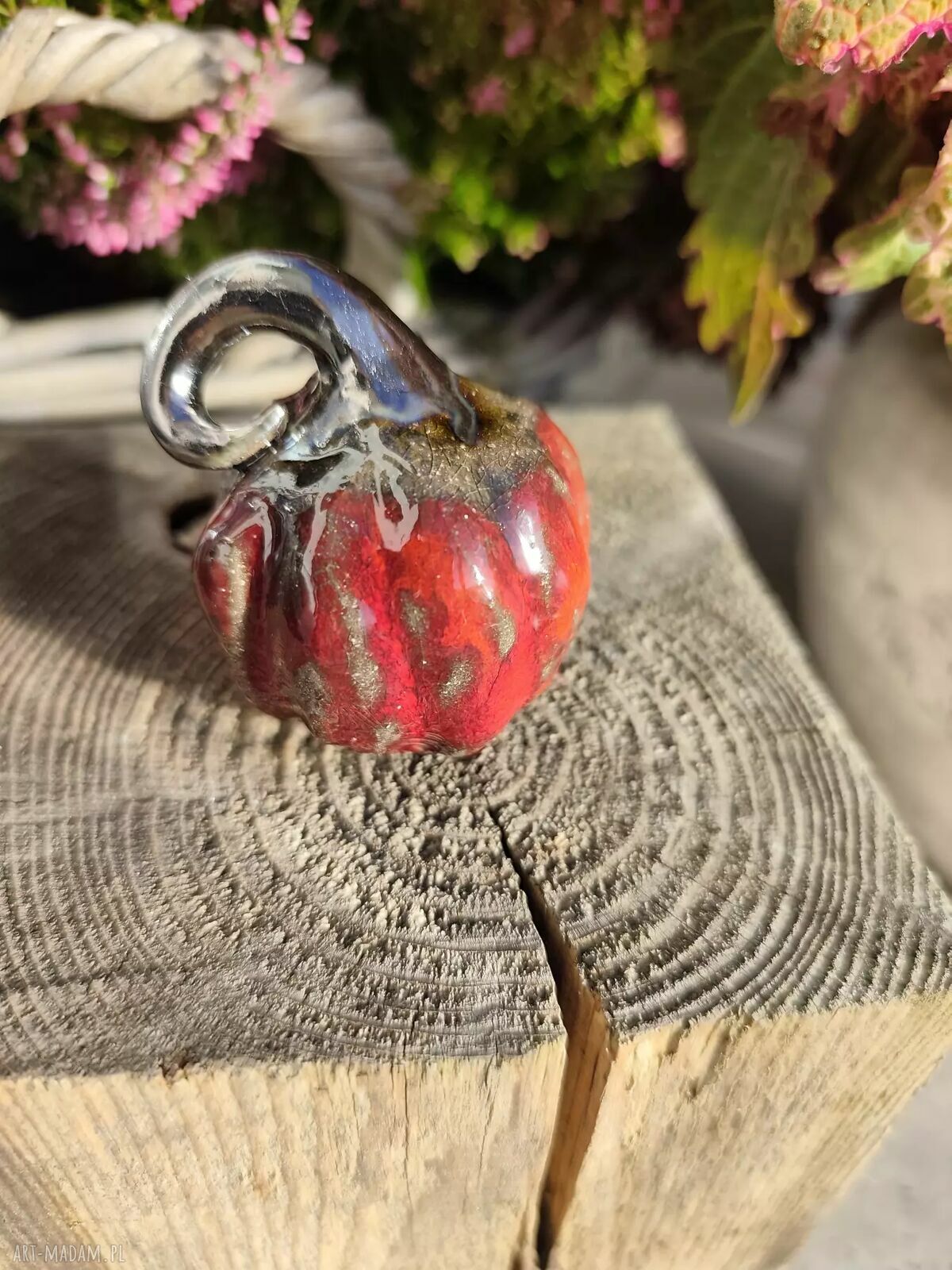 Ceramiczna dynia handmade - jesienna ozdoba do domu