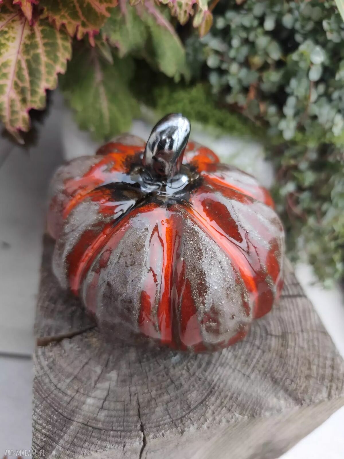 Ceramiczna dynia handmade - jesienna ozdoba do domu